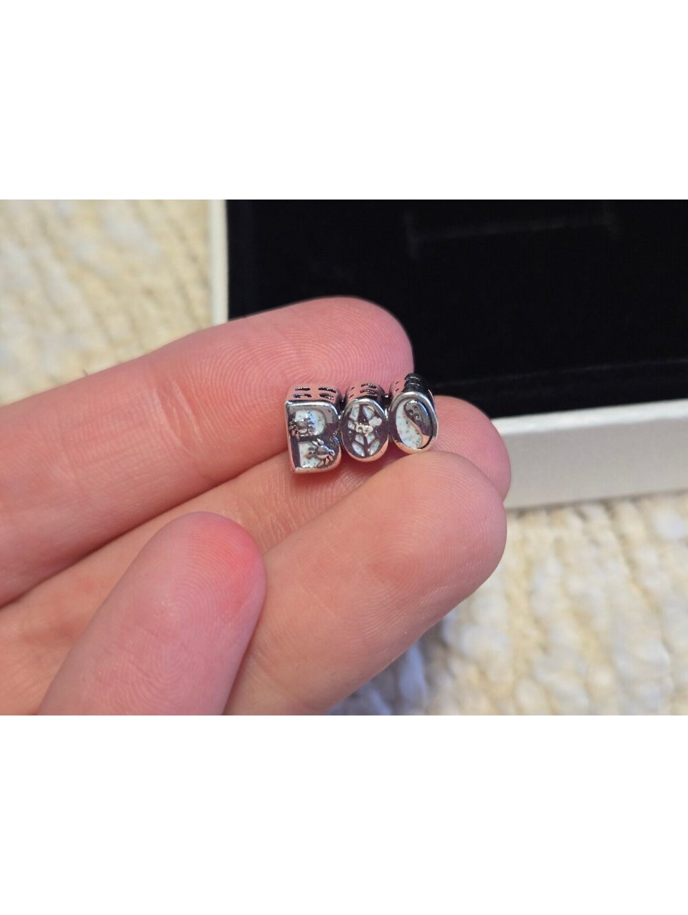 Pandora charm boo Halloween s925 silver cubic zirconia cz